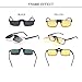 Clip on Sunglasses Flip Up Polarized Sunglasses Eyeglass by AUUS, Frameless Rectangle lens UV400 Anti Glare Night Vision Glasses for Driving Fishing Cycling Walking Outdoor[Nitht One]