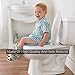 Folding Large Non-Slip Potty Training Seat for Boys and Girls, Travel Portable Reusable Toddlers Toilet Seat Covers Liners Fits Round & Oval Toilets with Carry Bag(Blue)