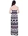 HDE Women's Strapless Maxi Dress Plus Size Tube Top Long Skirt Sundress Cover up (Pink Black Tribal, 2X)