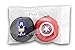 Finex - Set of 2 - CAPTAIN AMERICA Earphone Earpods In-ear Headphone USB cable Portable Hard Shell case