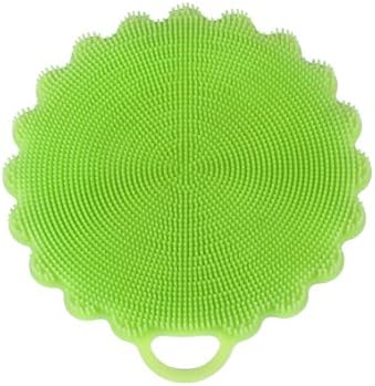 Silicone Multipurpose Cleaning Sponge for Kitchen and Bathroom from KitchenComplete, Uses Include Coasters, Oven Mitts, Easy to Clean, New Technology Cleaning Solution Available Now! (Green-One)