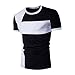 TOOPOOT Men O-Neck Short Sleeve T Shirt Polo Shirts (US M/Asia L, black)