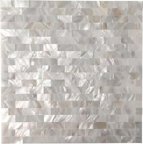 Art3d Mother of Pearl Backsplash Shell Mosaic Tile for Kitchen Shower Tub Sink…