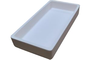 OTOOLWORLD 99.3% Alumina Crucible Al2O3 Aluminum Oxide Crucible Assay Crucible for Lab Laboratory (200x100x30MM)