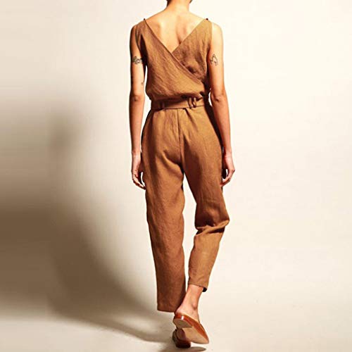 Corriee Womens Stylish Plaid Bib Pants Dungarees Overalls Baggy Jumpsuit Rompers