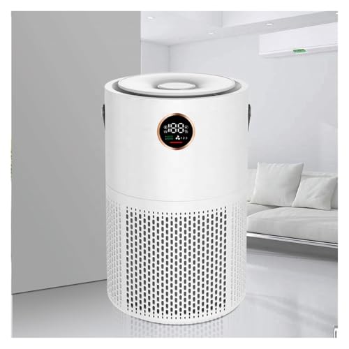 10000mAh USB Rechargeable Portable Air Purifier with H13 HEPA Filter for Home Office Desktop Use(White)