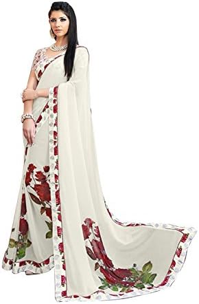 Vardhini White Glorious Printed Saree