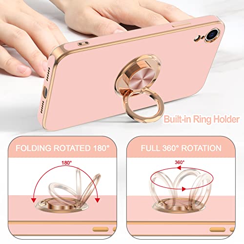 Hython Case for iPhone XR Case Ring Stand [360° Rotatable Ring