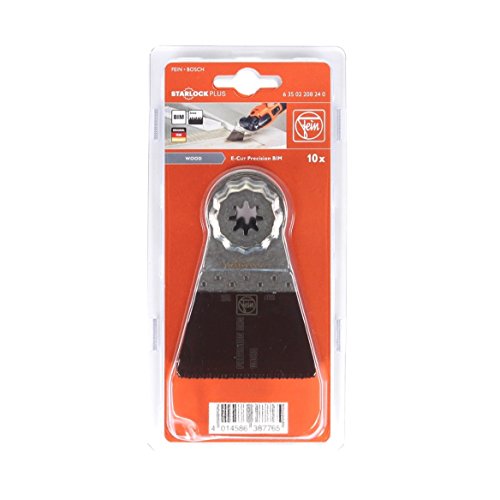 Fein E-Cut Precision BIM Sägeblatt, 10 Stück (Aufnahme Starlock Plus, Größe 65x50 mm, doppelseitige Japan-Verzahnung, extra breite Form) 63502208240