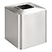 mDesign Metal Square Tissue Box Cover for Bathroom - Modern Steel Holder/Dispenser for Paper Facial Tissues - Bathroom Tissue Box Cube for Counter - Avia Collection - 4 Pack - Brushed Stainless Steel