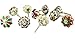 STREET CRAFT Dotted Mix Color Multi Designed Ceramic Cupboard Cabinet Door Knobs Drawer Pulls Chrome Hardware Hand Painted Pulls Set of 10