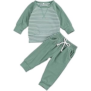 Pasgeboren Baby Boy Kleding Lange Mouw Solid T-Shirt Top Elastische Lange Broek Baby Herfst Winter Pyjama Outfits Set