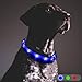 Toozey LED Dog Collar, 20 Hrs Runtime, USB Rechargeable, IP68 Water & Cold Resistant, 3 Modes Light Up Collar for Pet Night Safety, One Size Fits All Dogs & Cats, 10-27.5