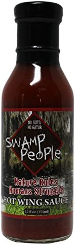 Swamp People Nature Rules Humans Struggle Hot Wing Sauce No Guts No Gator (Nature Rules Humans Struggle Hot Wing Sauce, 12 oz)