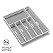 madesmart Classic Large Silverware Tray - White |CLASSIC COLLECTION | 6-Compartments| Kitchen Drawer Organizer | Soft-Grip Lining and Non-Slip Rubber Feet | BPA-Free primary