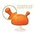 Mombella Mimi the Mushroom Super Soft Skin-like Infant Nipple Shaped Soothing Teether for Sucking Babies, Help with Breast Feeding Waning and Prevent Digit Sucking. For 0-6months, Orange