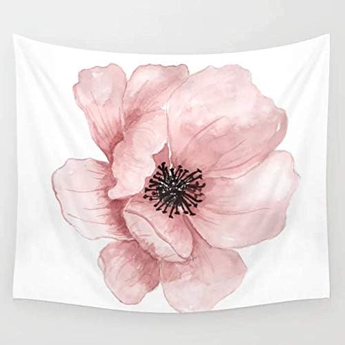 SOFTBATFY Flower Wall Hanging Tapestry, Art Women with Flower Living Room Office Tapestry, Pink Flower Bedroom Dorm Headboard Tapestry Home Decor (Medium-51 58inches，Pink Flower)