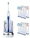 Wellness HP-STX Ultra High Powered Sonic Electric Toothbrush with Dock Charger and 20 Brush Heads (Value Pack)