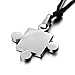 INBLUE Personalized Jigsaw Pendant Customized Engraving Name/Text for Couples Men Women Boyfriend Girlfriend Relationship Gifts Stainless Steel Jewelry (Silver Color)