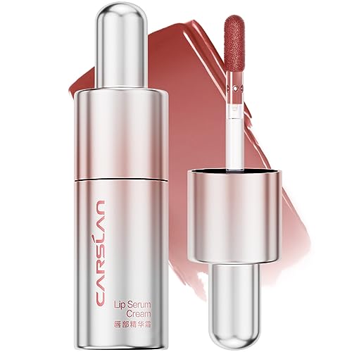CARSLAN Hydrating Lip Serum Cream, Longlasting Moisturizing, Lightweight Lip Gloss, Semi-Matte Lipstick with Vitamin E, Crithmum Maritimum Essential oil, C206