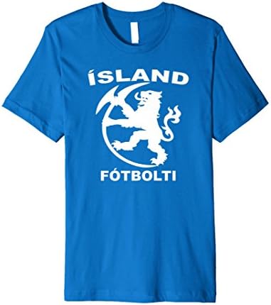 Mens Iceland Icelandic Football Fotbolta Soccer Jersey Shirt XL Royal Blue