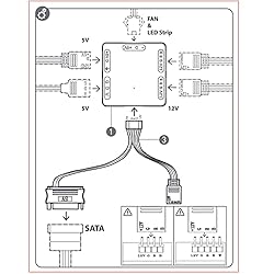 XMSJSIY 5V 3 Pin ARGB to 12V 4 Pin RGB