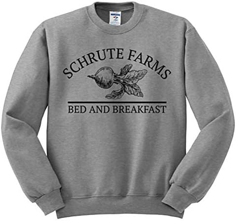 YUFAA Schrute Farms Sweatshirt Dunder Mifflin Shirt The Office Shirt Dwight Schrute Michael Scott Jim Halpert The Office Sweatshirt Knit Jumpers