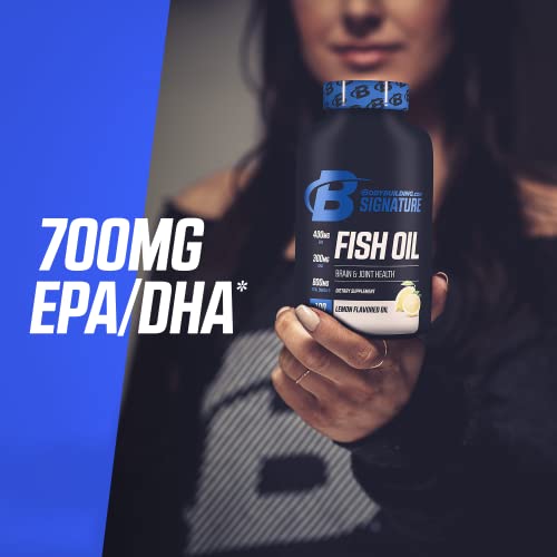 Bodybuilding Signature Fish Oil Lemon Softgels 400 MG EPA 300 MG DHA
