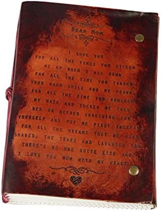 Mom Gift, Son Daughter to Mom Gift Bullet Quote Gratitude Vintage Refillable Leather Travel Daily Journal Diary Writer's Notebook to Write in for Women. Anniversary Birthday Gifts for Women 9"X6"