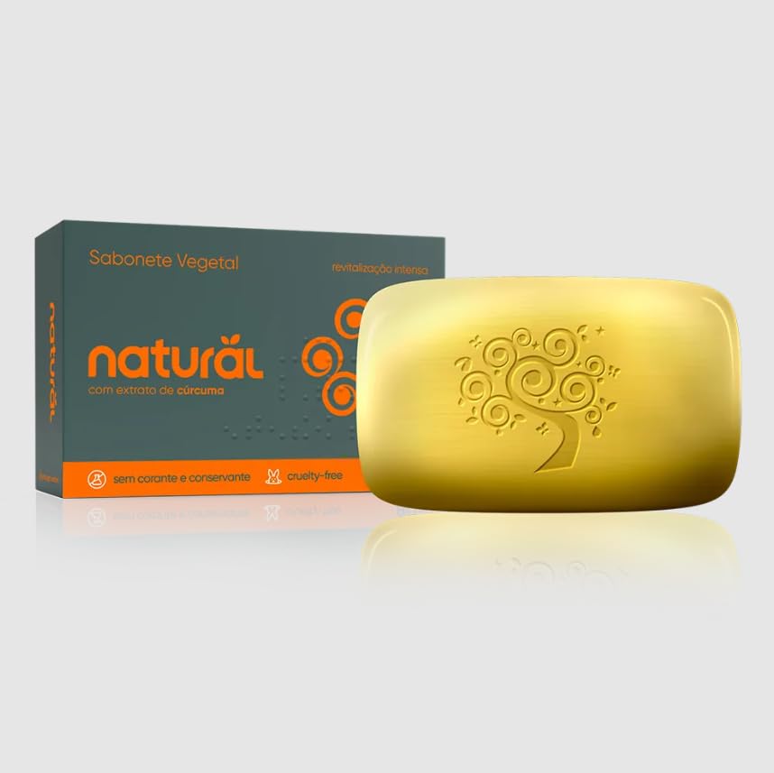 Sabonete em Barra Natural com Extrato de Cúrcuma 80g (5)