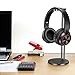 EletecPro Headphone Stand Holder,Universal Aluminum Alloy Gaming Headset earphone Holder Table Desk Display Rack Hanger Orgnizer Support For All Headphone Sizes (Black)thumb 4