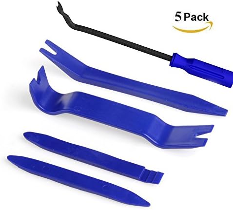 Auto Trim Removal Tools Car Door Clip Panel Kits MoYag Upholstery Removal Kits with Fastener Remover, Pry and Installer Tool for Vehicle Audio Video Set of 5 Pcs