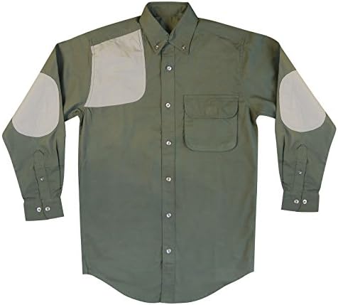 Capital Sportsman Remington Long Sleeve Shooter Shirt With Elbow Patch (X-Large, Moss and Mushroom)