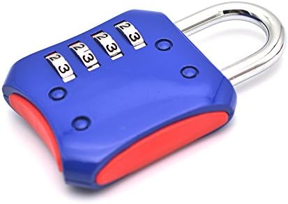 Combination Lock 2-inch Padlock 4 Digit Lock for School,Employee,Gym and Sports Locker,Case,Toolbox,Fence,Hasp Cabinet & Storage (Blue Color May Vary)