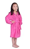 Kid's Hooded Terry Cloth Bathrobe - Cozy Robe by for Kids Texere (Rub-A-Dub, French Rose, Small) Ideal Hanukkah Gifts KB0101-FRR-S