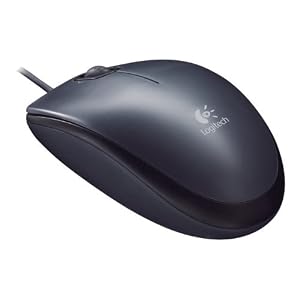 Logitech Mouse M90 – Mouse ottico a 3 tasti ad alta risoluzione 1000 dpi per un controllo fluido del touchscreen, forma confortevole