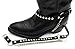 Dangerous Threads Biker Boots Boot Chains Black Leather with Round Silver Studs