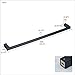 Beelee 23.6 inch Bath Towel Bar Single Towel Rail Wall Mounted, Black Painting, BA8501B