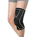 HipStone Knee Brace Support Compression Sleeves, Stabilizers & Patella Gel Pads for Arthritis, ACL, Running, Pain Relief, Injury Recovery, Basketball and More Sports-Single