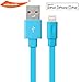 [ Apple MFI Certified] yellowknife Lightning to USB Sync Charger Data Cable Cord Data 3.3ft / 1m for iPhone 5 5S 5C,iPad (Air/4th generation),iPad mini,iPod (7th generation),iPod touch (5th generation)&iPod nano(7th generation) (Aqua)