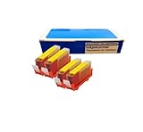 Inkjetcorner 4 Pack Yellow Compatible Ink Cartridge for Canon CLI-8Y Canon Pixma iP3300 iP3500 iP4200 iP4300 iP4500 iP5200 iP5200R iP6600D iP6700D MP500 MP530 MP600 MP610 MP800 MP800R MP810 MP830 MX850 MP950 MP510 MX700 MP950 MP960 MP970 Pro9000 Mark II