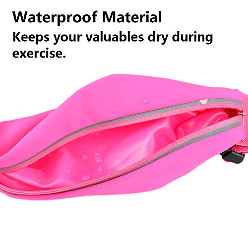 image for Adorence Running Belt - 2 Workout Pockets Runners Waist Pack with Free