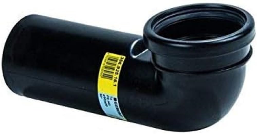 Geberit – Drain Elbow 90 ° Geberit PE Toilet Suspended, with Extension: D 90 mm D1 = 90 mm (366.925.16.1)