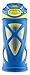 ZULU Echo Kids Vacuum Insulated Stainless Steel Water Bottle with Silicone Sleeve, 12 oz, Blue