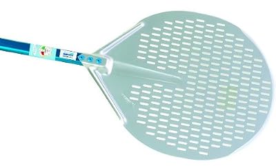Professional 13-inch Perforated Circular Pizza Peel with 20" Handle