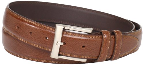 Florsheim Men's Big-Tall Pebble Grain Leather Belt 32MM, Cognac, 48