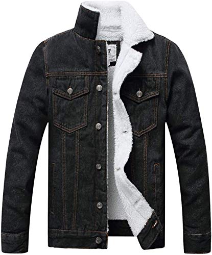 fuzzy denim jacket mens