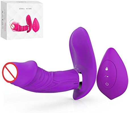 CG Point Silica Gel Ergonomics Simulation Invisible Wearable Butterfly Adult Interest Double Shock Swing Female Massager (purple)