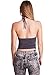 Dark Gray Woman String Neck Halter Crop Top