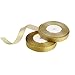 Feyarl Glitter Gold Ribbon 5/8-inch Wide Sparkly Fabric Ribbon Gift Crafters Sewing Ribbon Wedding Party Brithday Wrap Card Making Ribbon Hair Bows Floral Projects Ribbon (Gold)